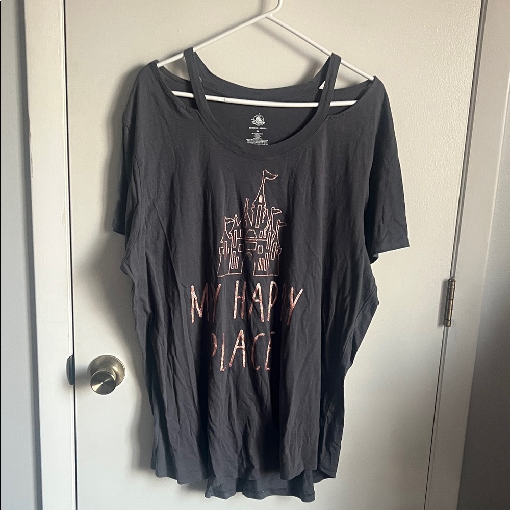 Women’s Dark Gray Disney Graphic Tee - My Happy Place